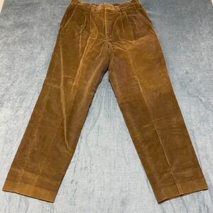 Points West Corduroy Pants Men's 33x30 Brown Cotton High Rise Straight Leg